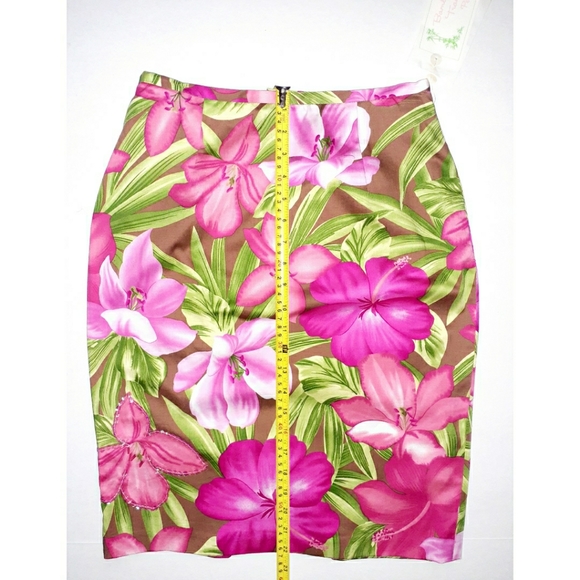 Bamboo Traders Floral Bead Detail Pencil Skirt - Picture 8 of 16